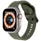 Mobigear Ripple Siliconen Apple Watch Bandje Gespsluiting - 49/46/45/44 mm - Groen