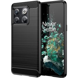 Mobigear Brushed Slim OnePlus 10T Hoesje Flexibel TPU Backcover - Zwart