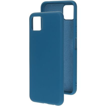 Mobiparts Samsung Galaxy A22 5G Siliconen Hoesje Backcover - Blueberry Blue