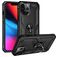 Mobigear Armor Ring iPhone 14 Pro Hoesje Hardcase Backcover Shockproof met Ringhouder - Zwart