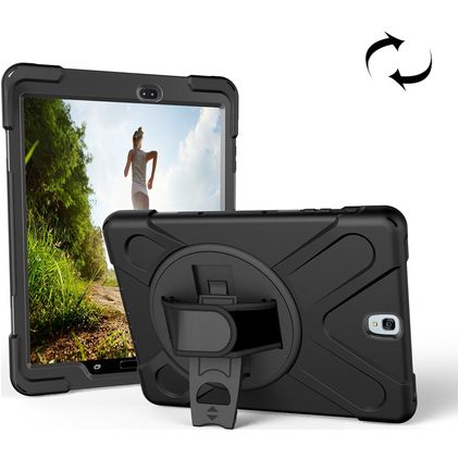Mobigear SureGrip XGuard Samsung Galaxy Tab S3 9.7 Hoes Hard Kunststof,Siliconen Backcover + Standaard - Zwart