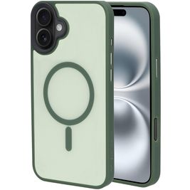 Mobiparts Hardcover iPhone 16 Plus MagSafe Hoesje Hardcase Backcover - Satin Green