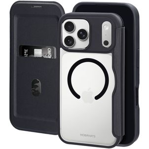 Mobiparts Shield Line iPhone 17 Pro Max MagSafe Hoesje Bookcase - Zwart