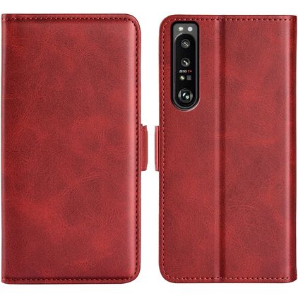 Mobigear Slim Magnet Sony Xperia 1 IV Hoesje Bookcase Portemonnee - Rood