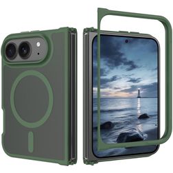 Mobigear Shockproof iPhone Duo MagSafe Hoesje Hardcase Backcover - Donkergroen