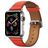 Mobigear Roma Leren Apple Watch Bandje Gespsluiting - 42/41/40/38 mm - Oranje