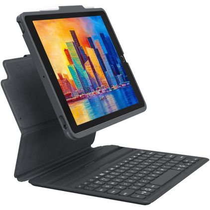 ZAGG Pro Keys iPad 11 (2025) Hoes QWERTY Bluetooth Toetsenbord Bookcase + Stylus Houder - Zwart
