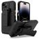 Mobigear Explorer iPhone 14 Pro Max Hoesje Hardcase Backcover Shockproof met Standaard - Zwart