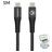 Mobilize Strong Nylon USB-C naar USB-C Kabel 1 m - Zwart