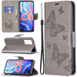 Mobigear Butterfly Xiaomi Redmi Note 11T Hoesje Bookcase Portemonnee - Grijs