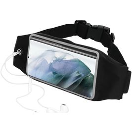 Mobiparts Comfort Fit Belt Telefoonhouder Hardlopen Samsung Galaxy S21 Ultra Sport Hoesje Neopreen Heuptas - Zwart