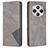Mobigear Rhombus Slim Xiaomi Redmi 14C Hoesje Bookcase - Grijs