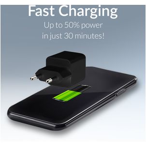 Mobilize Single USB-C Oplader Power Delivery 20W - Zwart