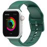 Mobigear Dashed Siliconen Apple Watch Bandje Gespsluiting - 49/46/45/44 mm - Groen