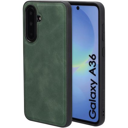 Mobiparts Classic Samsung Galaxy A36 MagSafe Hoesje TPU,Kunstleer Backcover - Emerald Green