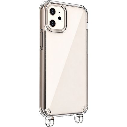 Mobigear Mix & Match Doorzichtig iPhone 12 Mini Flexibel TPU Hoesje met koord - Transparant