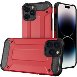 Mobigear Outdoor iPhone 15 Pro Hoesje Hardcase Backcover Shockproof - Rood