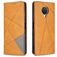 Mobigear Rhombus Slim Nokia G10 Hoesje Bookcase - Cognac