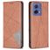 Mobigear Rhombus Slim Motorola Moto G85 Hoesje Bookcase - Bruin