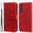 Mobigear Flowers Samsung Galaxy A55 Hoesje Bookcase Portemonnee - Rood