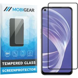 Mobigear Premium OPPO A73 5G Glazen Screenprotector - Case Friendly - Zwart