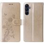 Mobigear Flowers Samsung Galaxy A16 Hoesje Bookcase Portemonnee - Goud