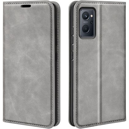 Mobigear Retro Slim OPPO A76 Hoesje Bookcase Portemonnee - Grijs