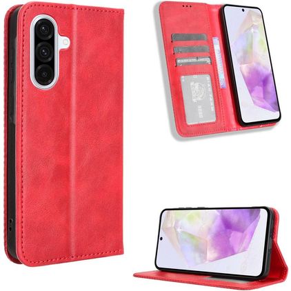 Mobigear Sensation Samsung Galaxy A56 Hoesje Bookcase Portemonnee - Rood