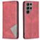 Mobigear Rhombus Slim Samsung Galaxy S24 Ultra Hoesje Bookcase - Rood