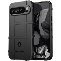 Mobigear Rugged Shield Google Pixel 9 Pro Hoesje Flexibel TPU Backcover Shockproof - Zwart