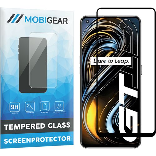 Mobigear Premium Realme GT Glazen Screenprotector - Case Friendly - Zwart