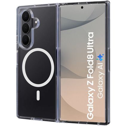 Mobiparts Hardcover Doorzichtig Samsung Galaxy Z Fold 8 Ultra MagSafe Hoesje Hardcase Backcover - Transparant