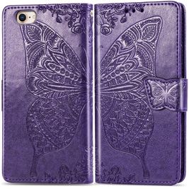 Mobigear Butterfly iPhone 8 Hoesje Bookcase Portemonnee - Paars