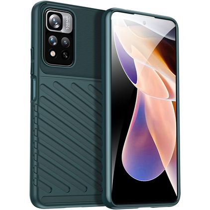 Mobigear Groove Xiaomi Redmi Note 11T Hoesje Flexibel TPU Backcover - Groen