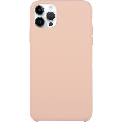 Mobigear Rubber Touch iPhone 15 Pro Siliconen Hoesje Backcover - Pastelroze