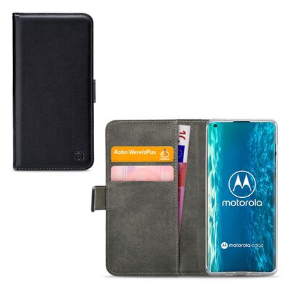 Mobilize Classic Gelly Wallet Motorola Edge (2020) Hoesje Bookcase Portemonnee - Zwart