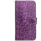 Mobigear Leopard iPhone XS Hoesje Bookcase Portemonnee - Paars