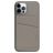 Nudient Magnet Thin Leren Pasjeshouder - 3 Pasjes - MagSafe Compatible - Clay Beige