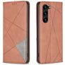 Mobigear Rhombus Slim Samsung Galaxy S24 Plus Hoesje Bookcase - Bruin