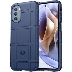Mobigear Rugged Shield Motorola Moto G41 Hoesje Flexibel TPU Backcover Shockproof - Blauw
