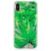 Mobigear Design iPhone X Hoesje Flexibel TPU Backcover - Green Leaf