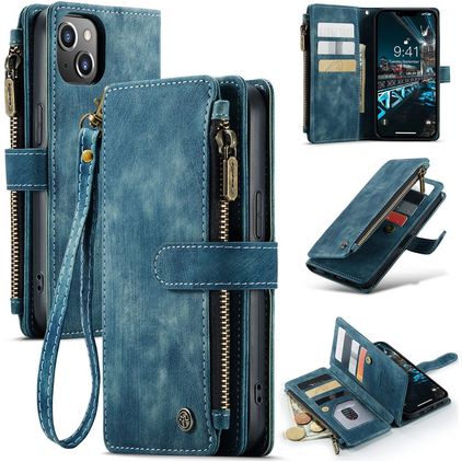 Caseme C30 iPhone 14 Plus Hoesje Bookcase Portemonnee - Blauw