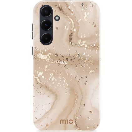 MIO Samsung Galaxy A55 MagSafe Hoesje Hardcase Backcover - Gold Marble