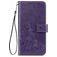 Mobigear Clover Motorola One Fusion Plus Hoesje Bookcase Portemonnee - Paars
