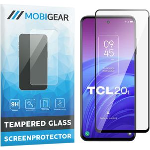 Mobigear Premium TCL 20 5G Glazen Screenprotector - Case Friendly - Zwart