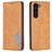 Mobigear Rhombus Slim Samsung Galaxy S24 Plus Hoesje Bookcase - Cognac