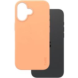 CARE by PanzerGlass Fashionable iPhone 16 Siliconen MagSafe Hoesje Backcover - Peachy