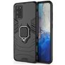 Mobigear Armor Ring Samsung Galaxy S20 Plus Hoesje Hardcase Backcover Shockproof met Ringhouder - Zwart