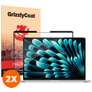 GrizzlyCoat Premium MacBook Air 13 Inch (2022-2026) Screenprotector Folie - Case Friendly (2-Pack)