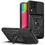 Mobigear Armor Ring Cam Slide Samsung Galaxy M53 Hoesje Hardcase Backcover Shockproof met Ringhouder - Zwart